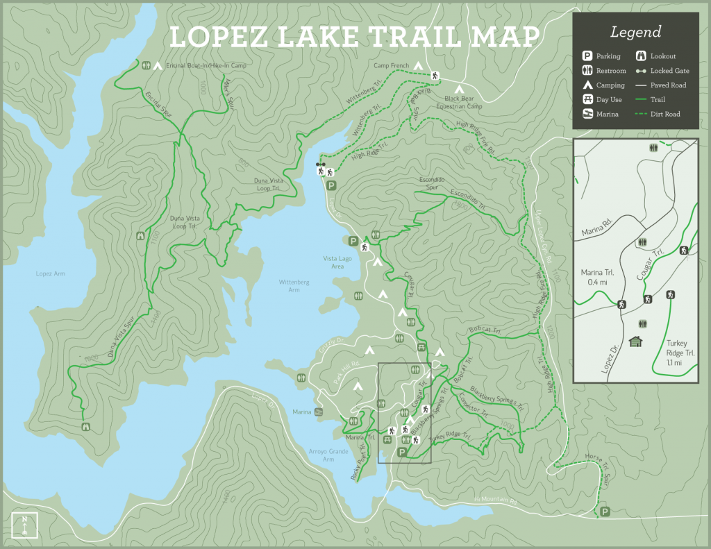 Lopez Lake Trail Map 2016